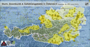 Sturmgebiete in Österreich